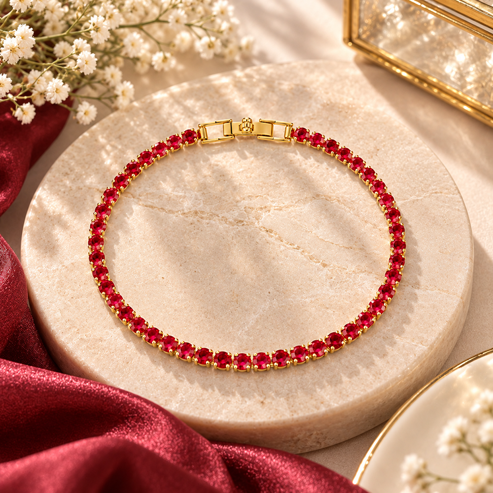 The99Jewel Dazzling Austrian Stone Bracelet with Tassels for Party & Festive Wear