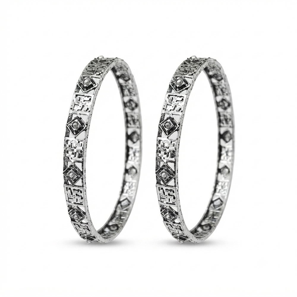 The99Jewel Ethnic Oxidised Bangles Set for Women Stylish Traditional Jewellery
