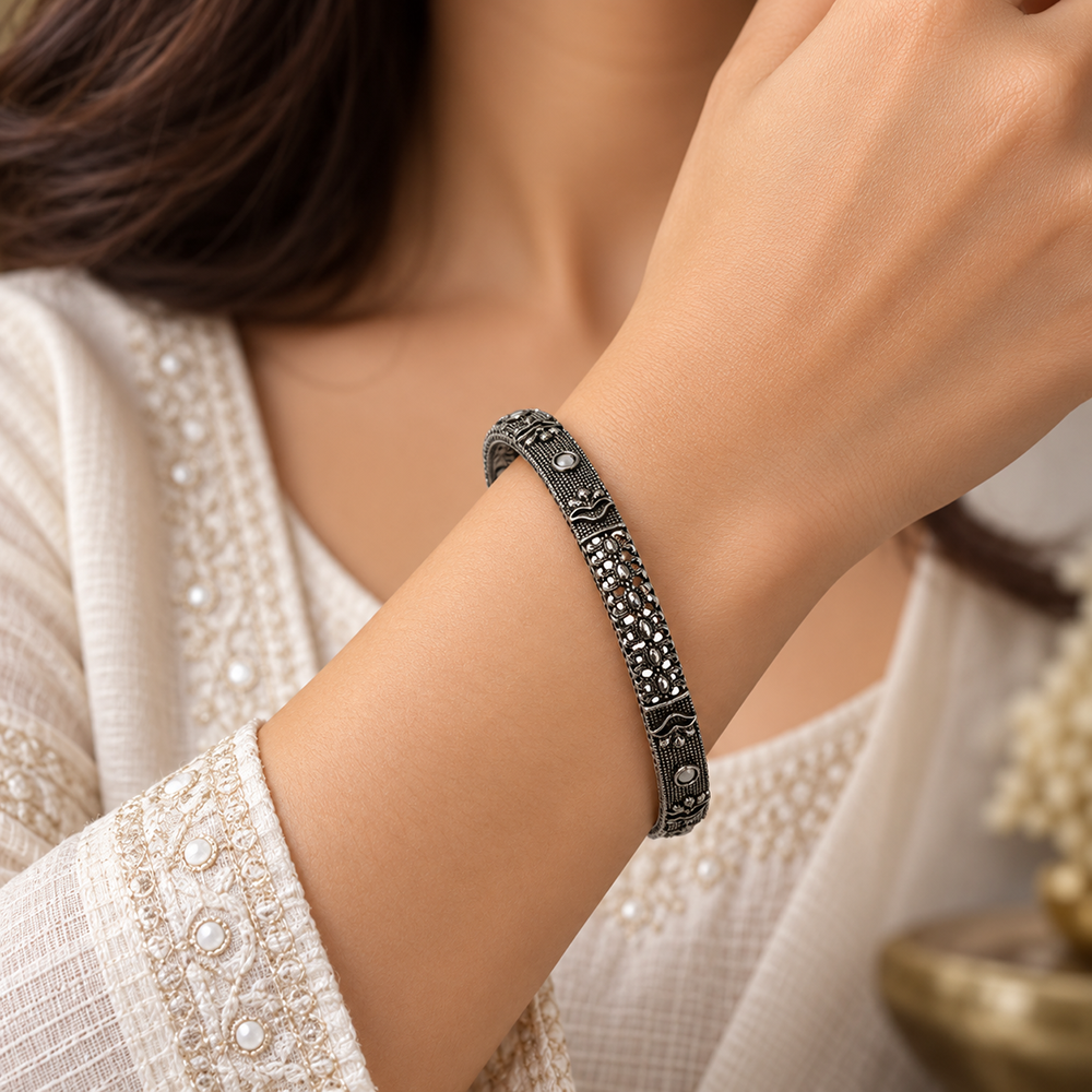 The99Jewel Ethnic Oxidised Bangles Set for Women Stylish Traditional Jewellery