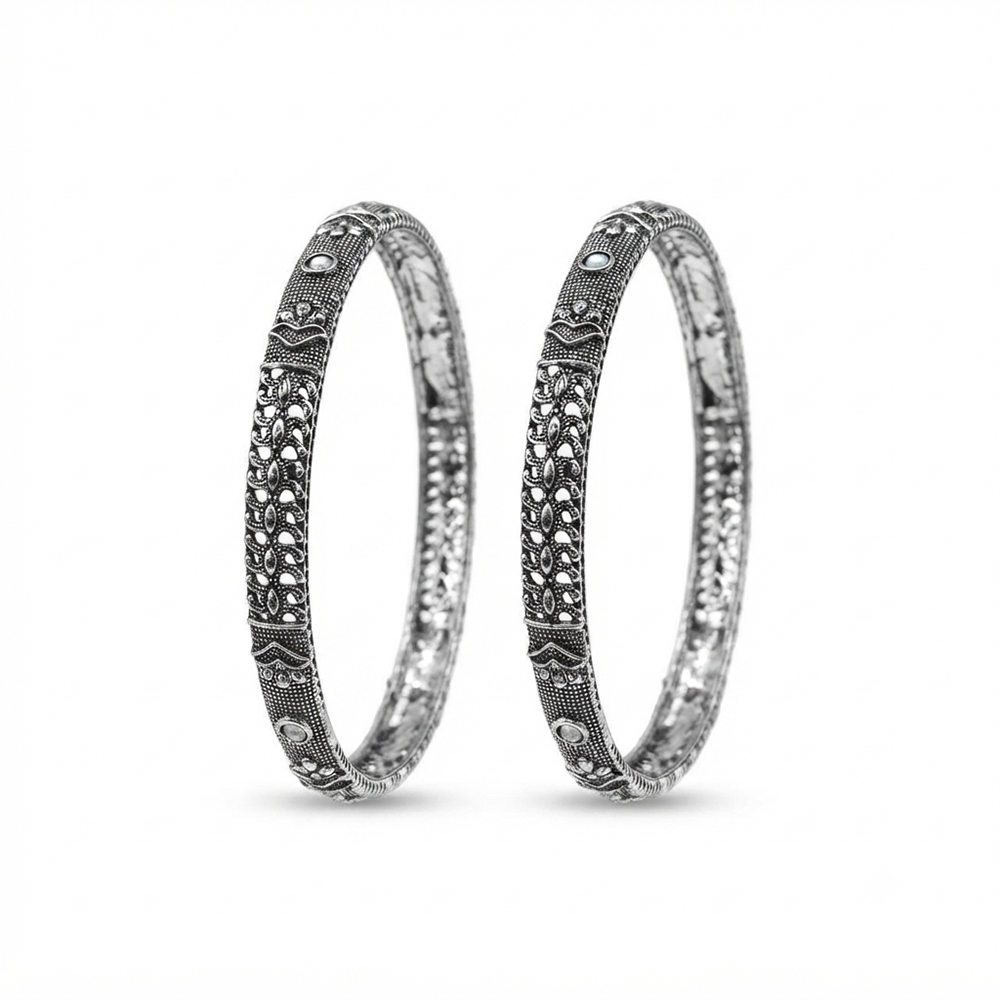 The99Jewel Ethnic Oxidised Bangles Set for Women Stylish Traditional Jewellery