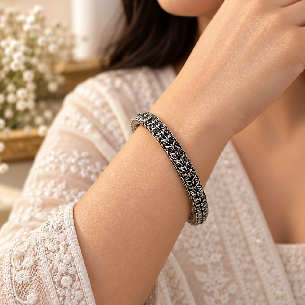 The99Jewel Ethnic Oxidised Bangles Set for Women Stylish Traditional Jewellery