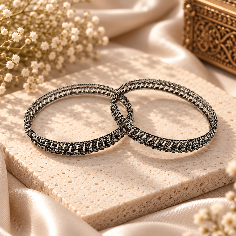 The99Jewel Ethnic Oxidised Bangles Set for Women Stylish Traditional Jewellery