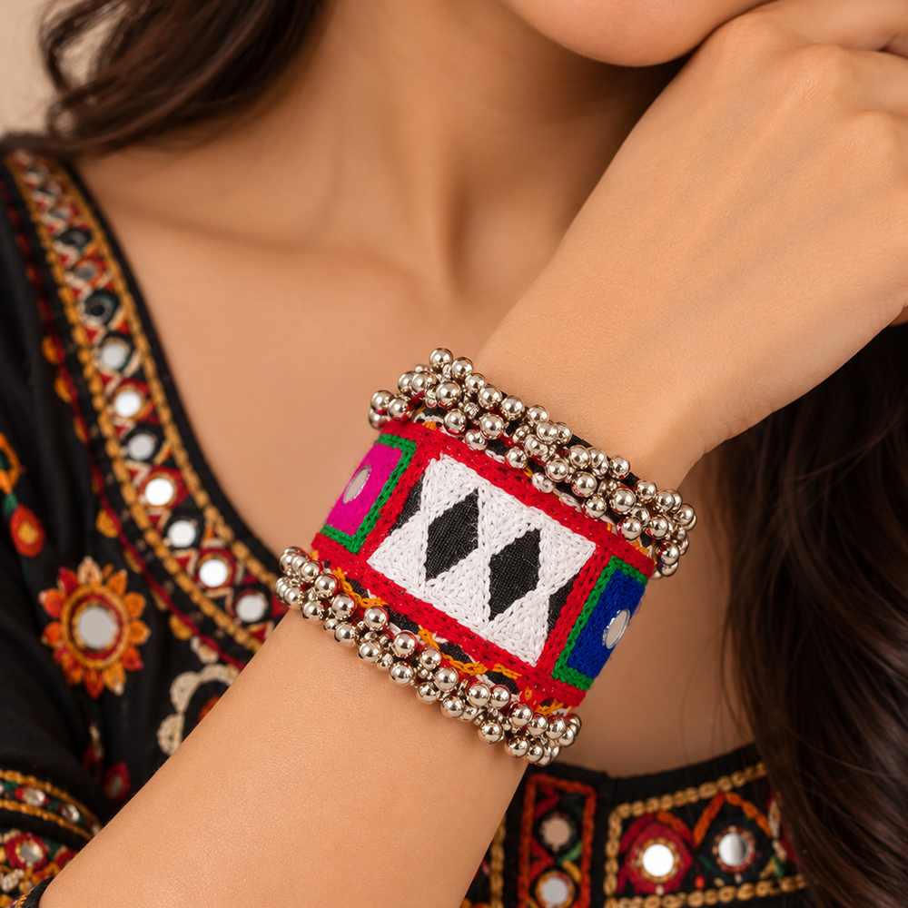 The99Jewel Navratri Gunghroo Bracelet Kada Traditional Jewellery for Women