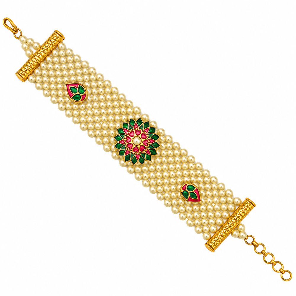 The99Jewel Gold Plated Austrian Stone Festive Designer Bracelet For Women And Girls
