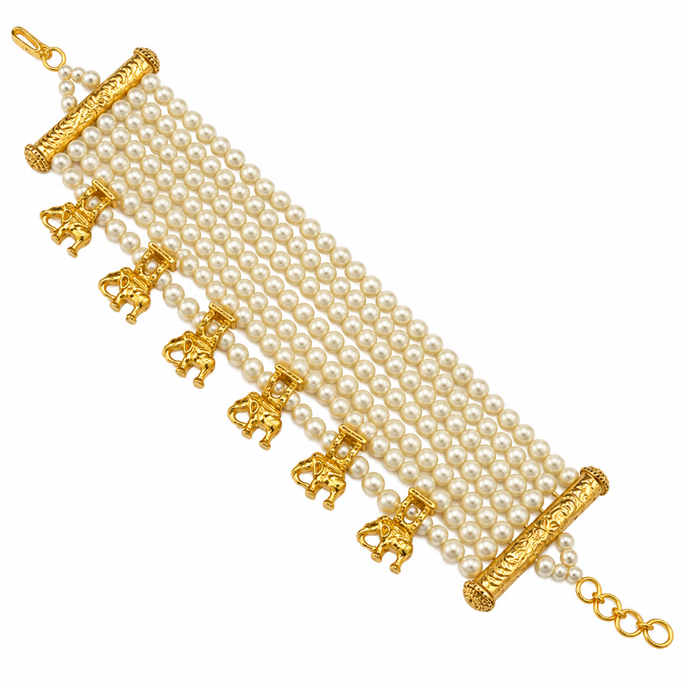 The99Jewel Gold Plated Austrian Stone Festive Designer Bracelet For Women And Girls