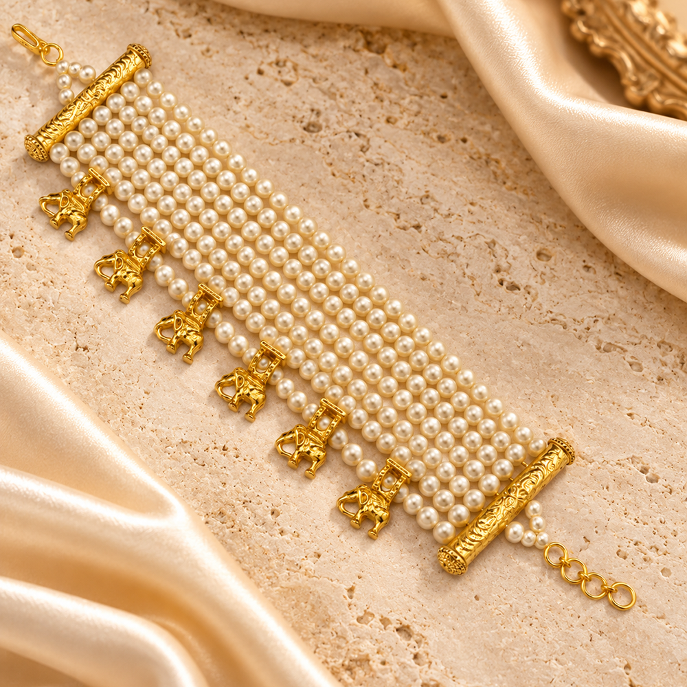 The99Jewel Gold Plated Austrian Stone Festive Designer Bracelet For Women And Girls