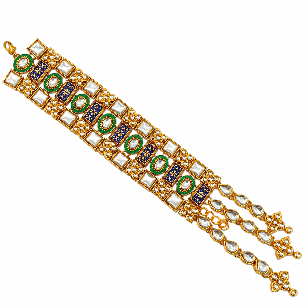The99Jewel Gold Plated Austrian Stone Festive Designer Bracelet For Women And Girls