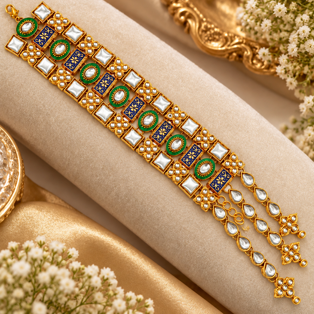 The99Jewel Gold Plated Austrian Stone Festive Designer Bracelet For Women And Girls