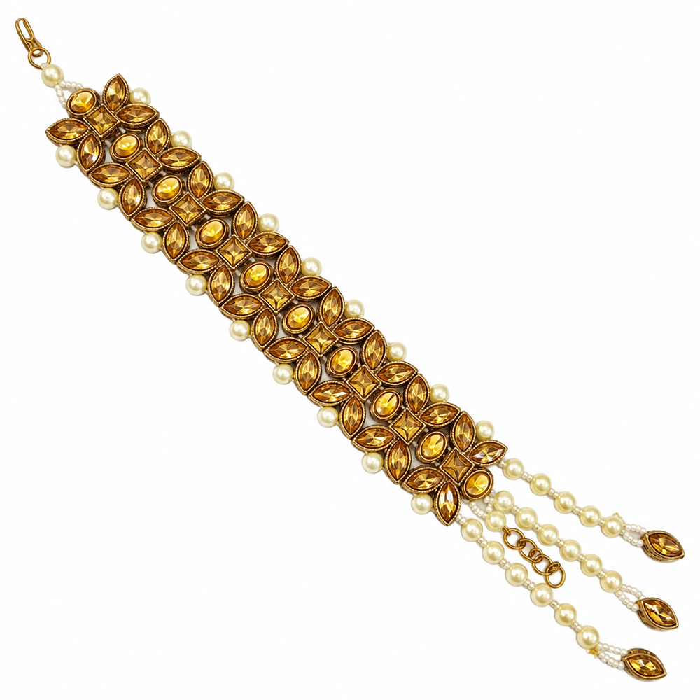The99Jewel Gold Plated Austrian Stone Festive Designer Bracelet For Women And Girls