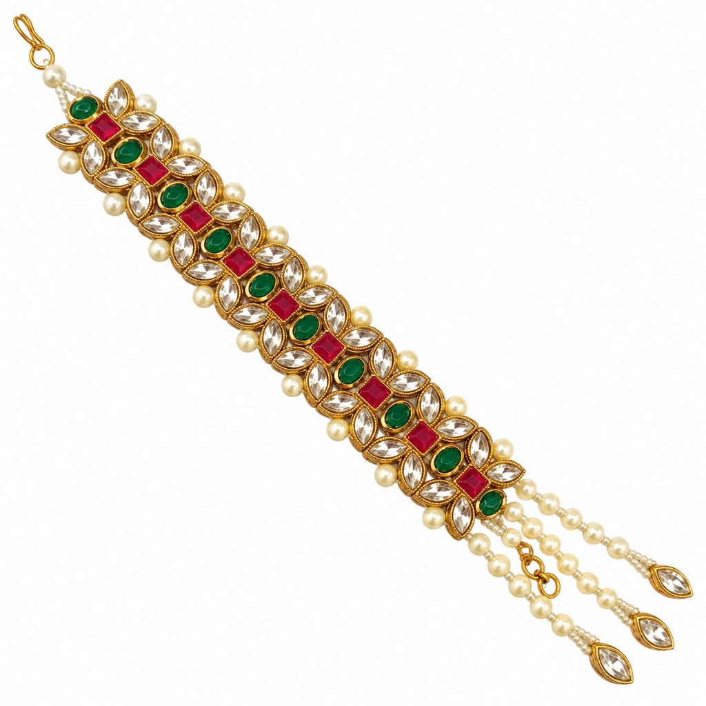 The99Jewel Gold Plated Austrian Stone Festive Designer Bracelet For Women And Girls