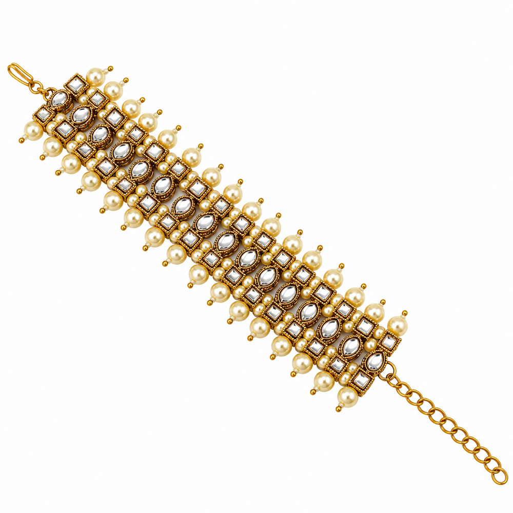 The99Jewel Gold Plated Austrian Stone Festive Designer Bracelet For Women And Girls