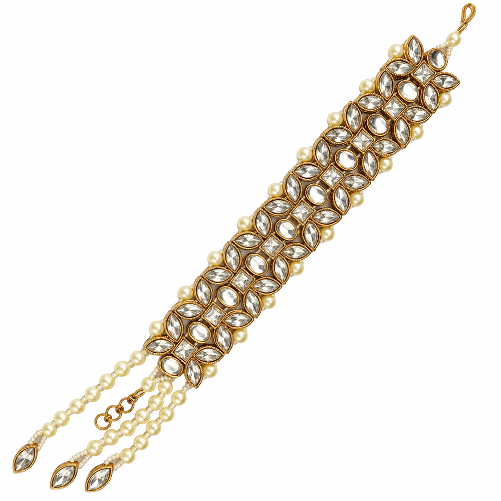 The99Jewel Gold Plated Austrian Stone Festive Designer Bracelet For Women And Girls