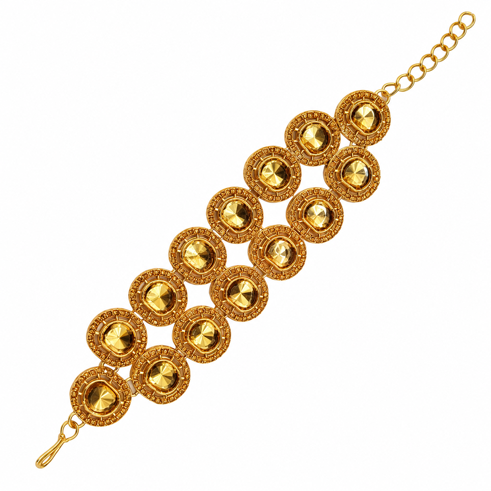 The99Jewel Gold Plated Austrian Stone Festive Designer Bracelet For Women And Girls
