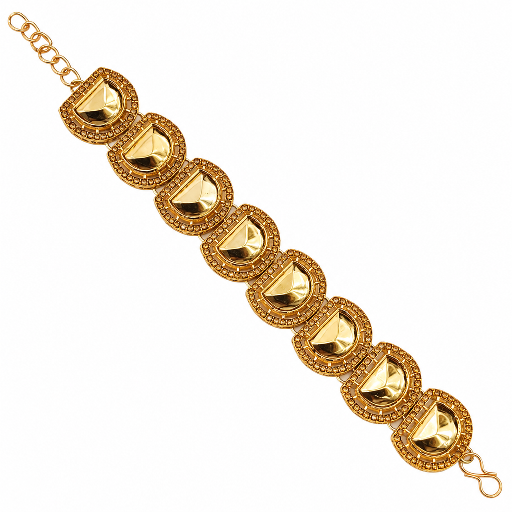 The99Jewel Gold Plated Austrian Stone Festive Designer Bracelet For Women And Girls