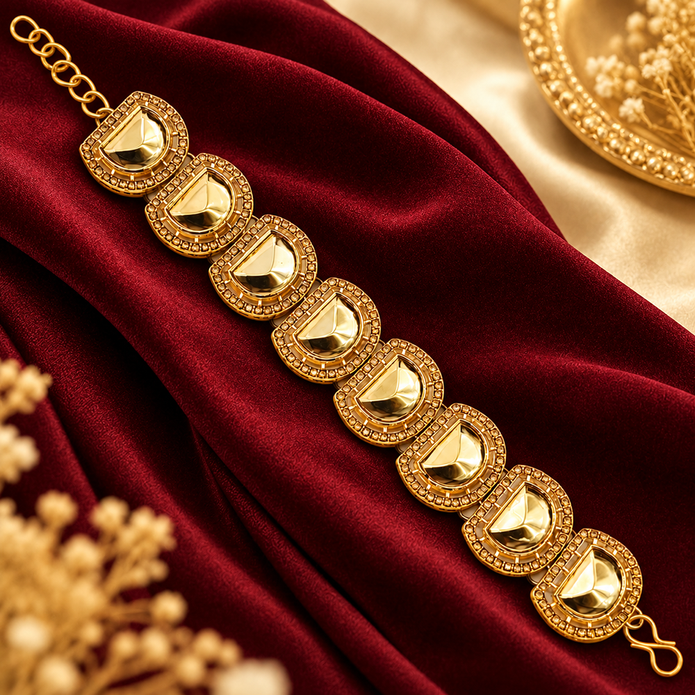 The99Jewel Gold Plated Austrian Stone Festive Designer Bracelet For Women And Girls