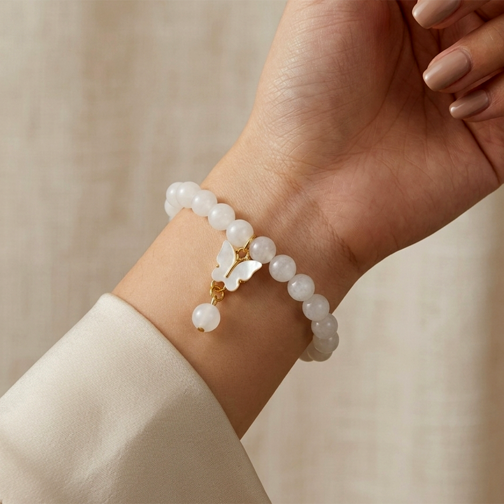 The99Jewel Gold Plated Beads Butterfly Stylish Bracelets