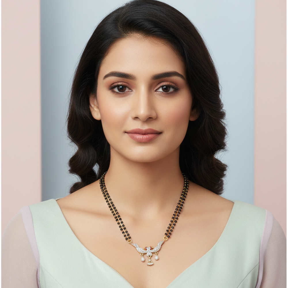 The99Jewel Ad Stone Mangalsutra Elegant & Lightweight
