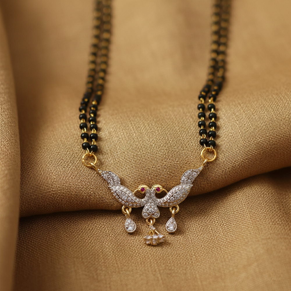 The99Jewel Everyday Wear Ad Stone Mangalsutra Elegant & Lightweight