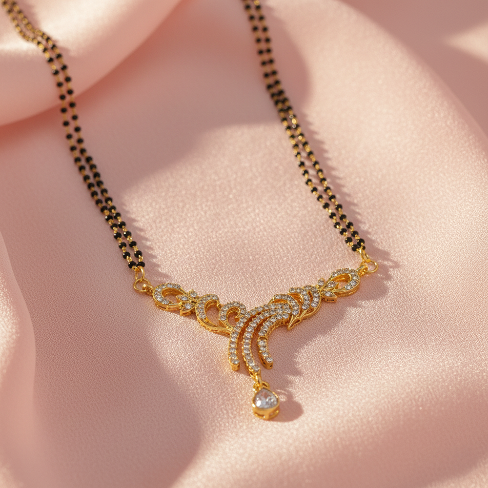 The99Jewel Ad Stone Mangalsutra Elegant