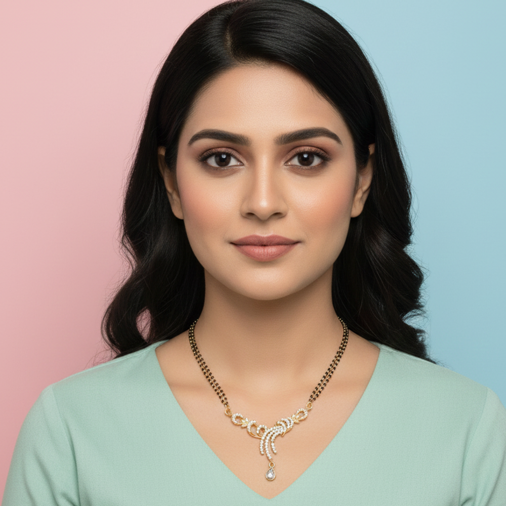 The99Jewel Ad Stone Mangalsutra Elegant