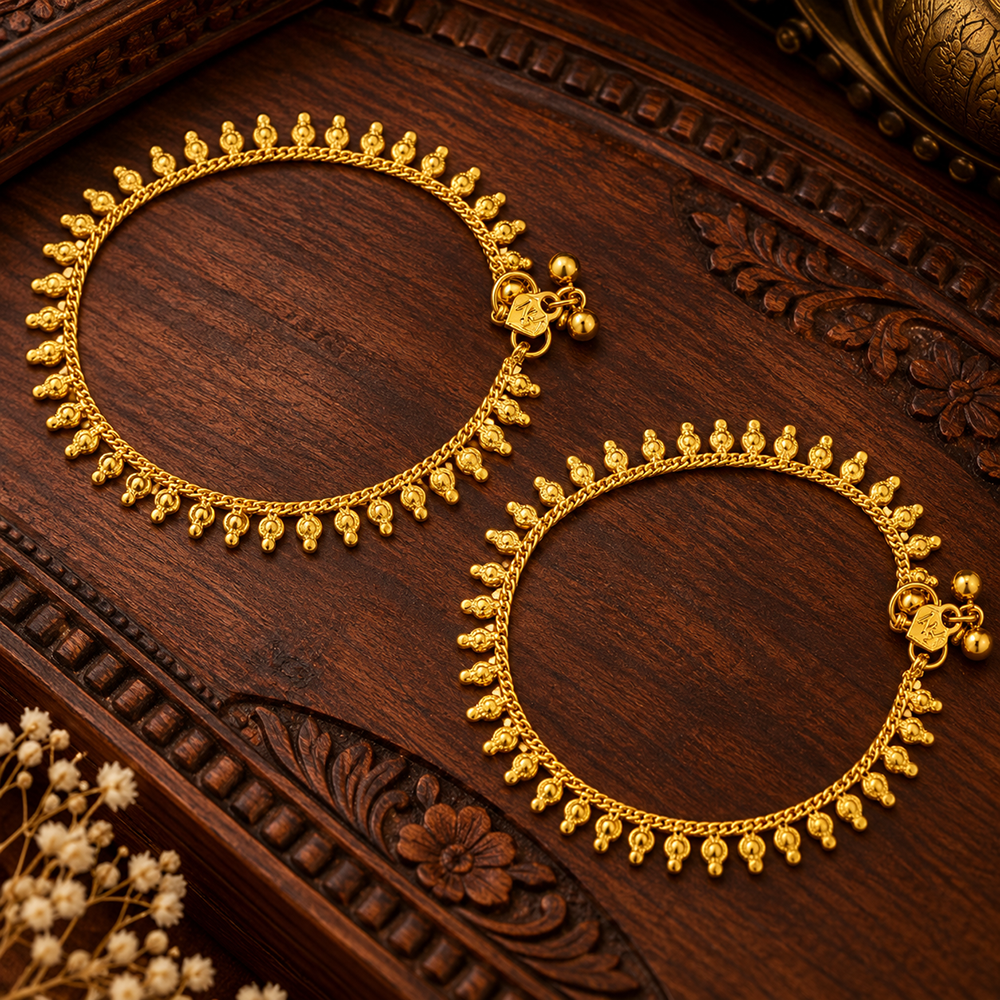 The99Jewel Ethnic Payal Anklet for Women | Traditional Jewellery for Special Occasions
