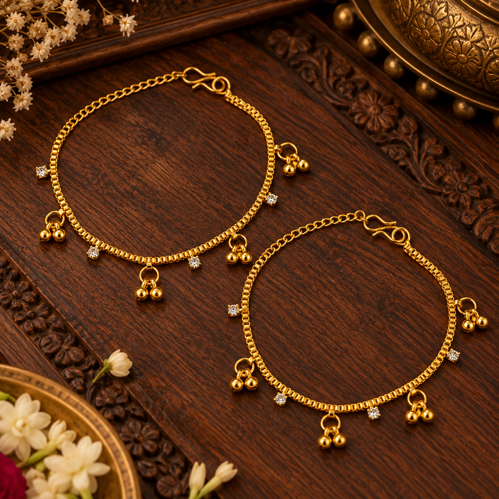 The99Jewel Ethnic Payal Anklet for Women | Traditional Jewellery for Special Occasions