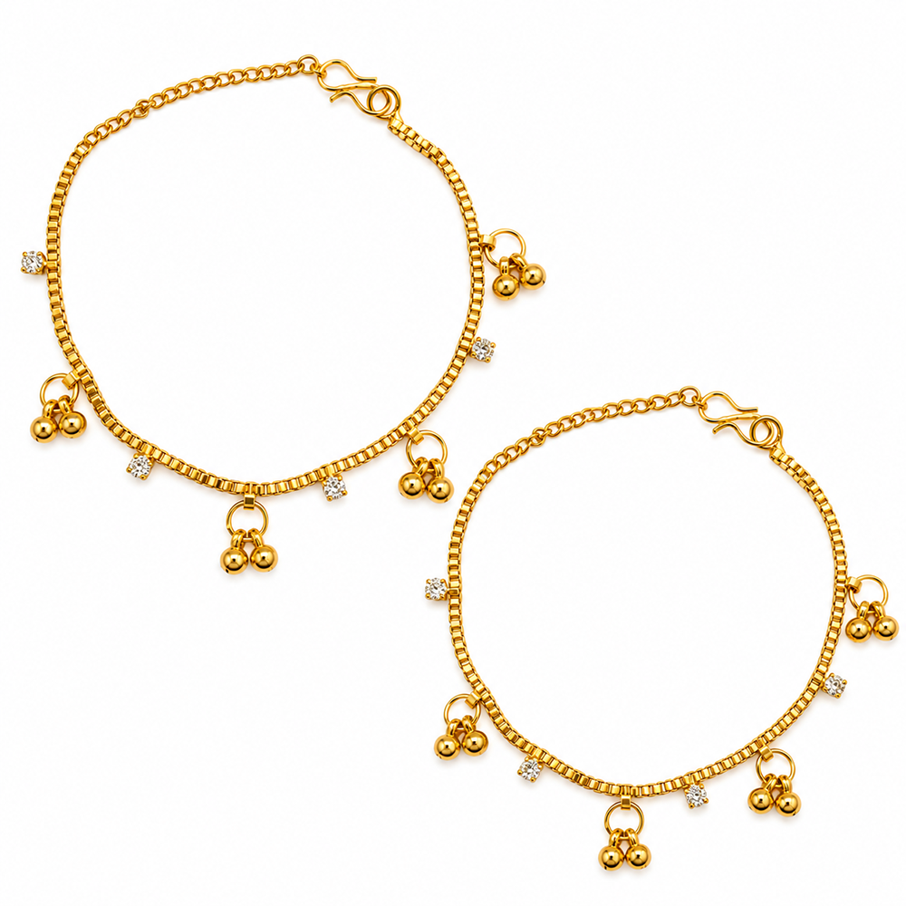 The99Jewel Ethnic Payal Anklet for Women | Traditional Jewellery for Special Occasions