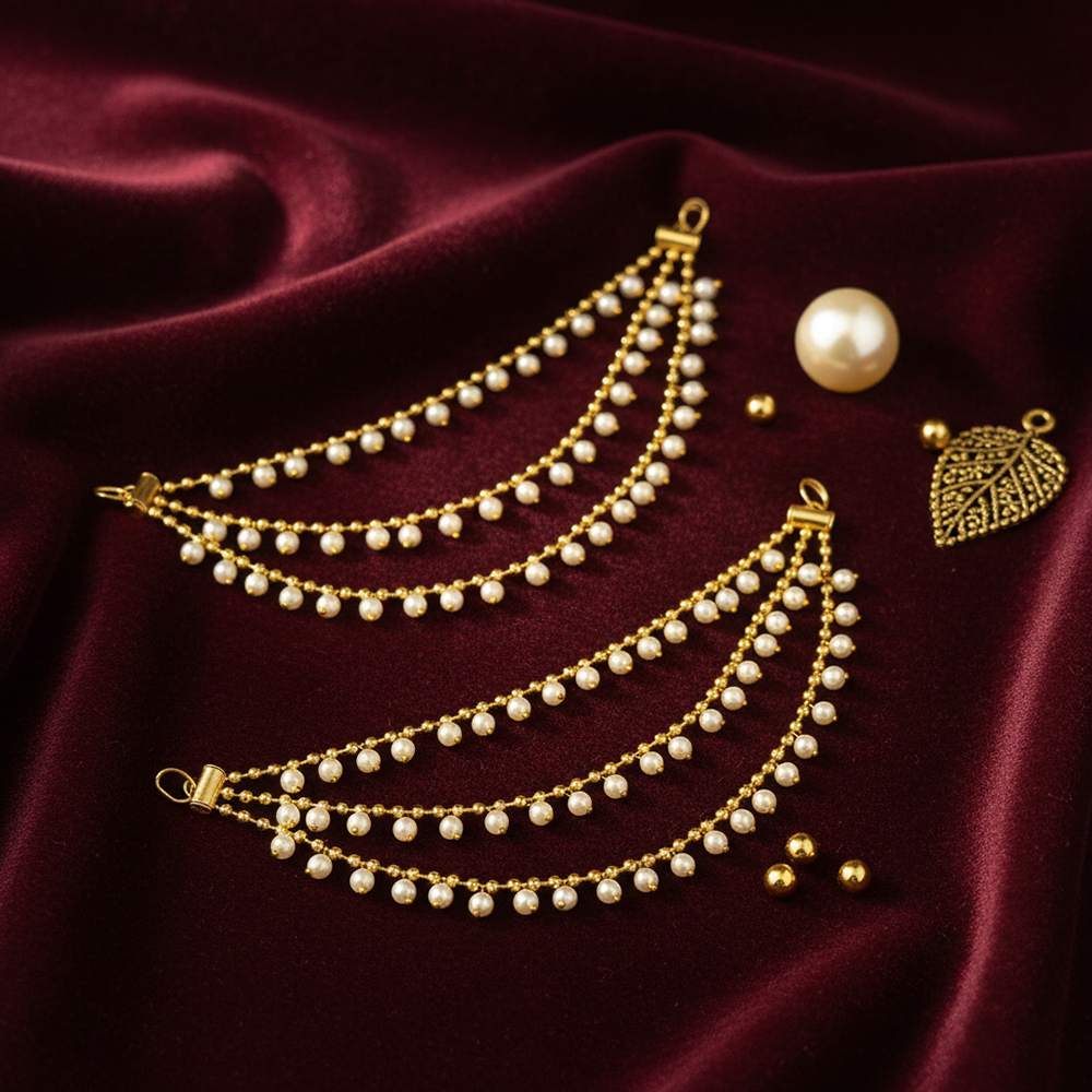 The99Jewel Traditional 3 Line Kaan Chain\Earchain \ Kan chain