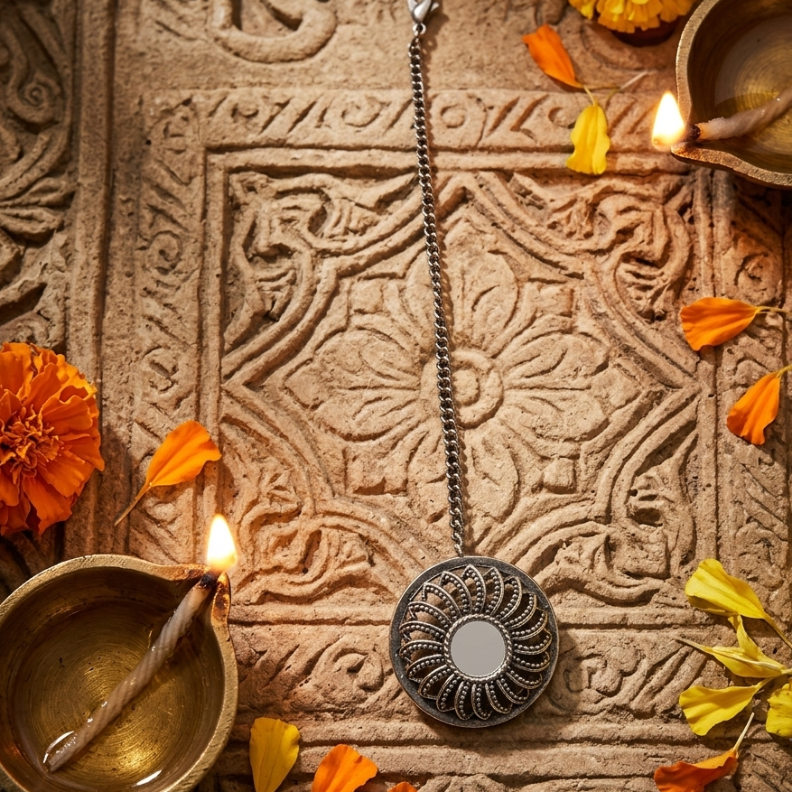 The99Jewel Oxidised Navratri Mangtikka for Women Traditional Festive Jewellery