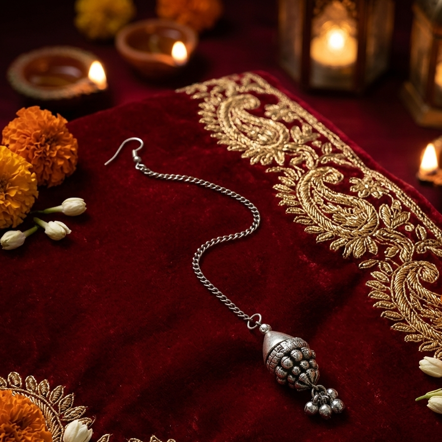 The99Jewel Oxidised Navratri Mangtikka for Women Traditional Festive Jewellery