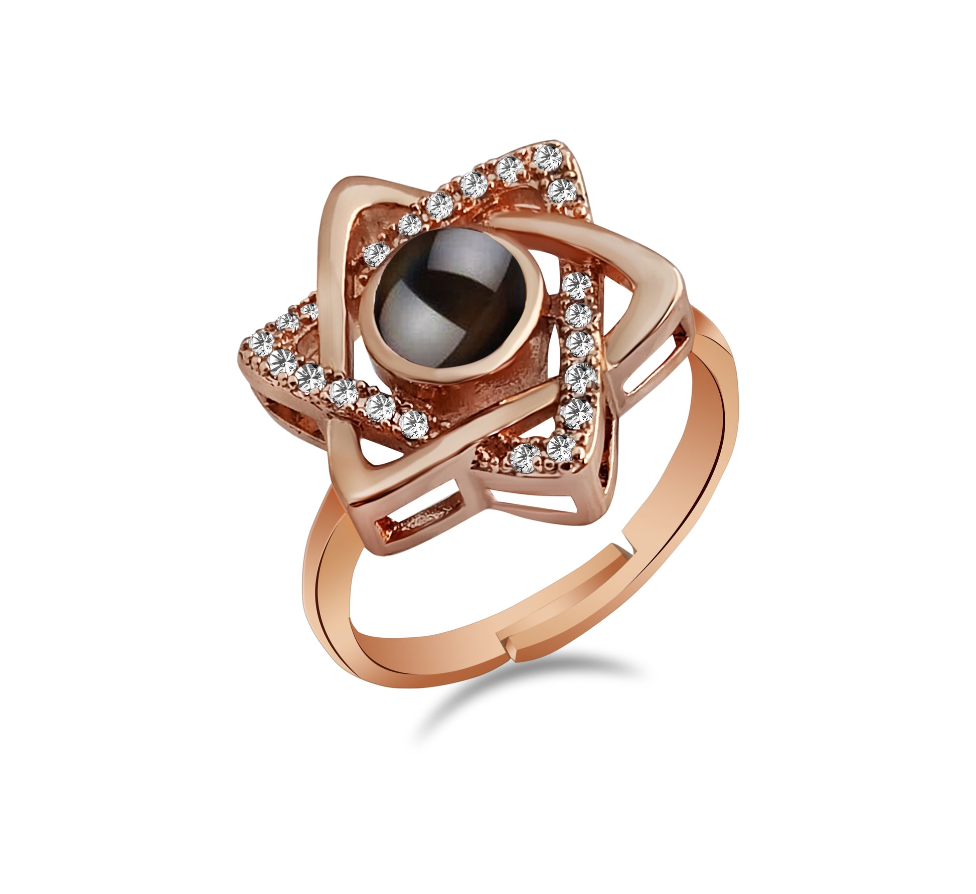 The99Jewel Silver Plated " 100 language I LOVE YOU" Stylish Adjustable Ring