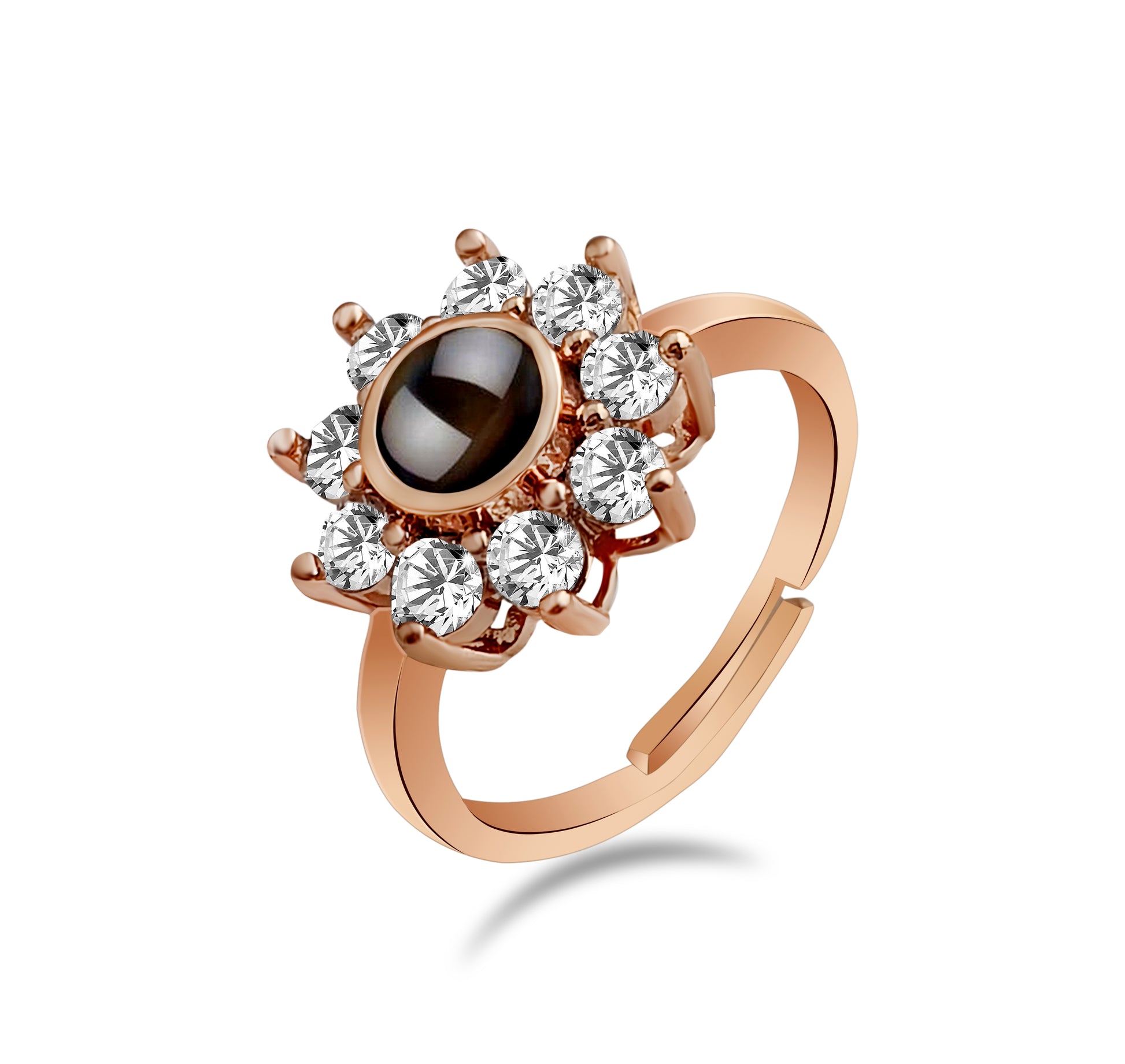 The99Jewel Silver Plated " 100 language I LOVE YOU" Stylish Adjustable Ring