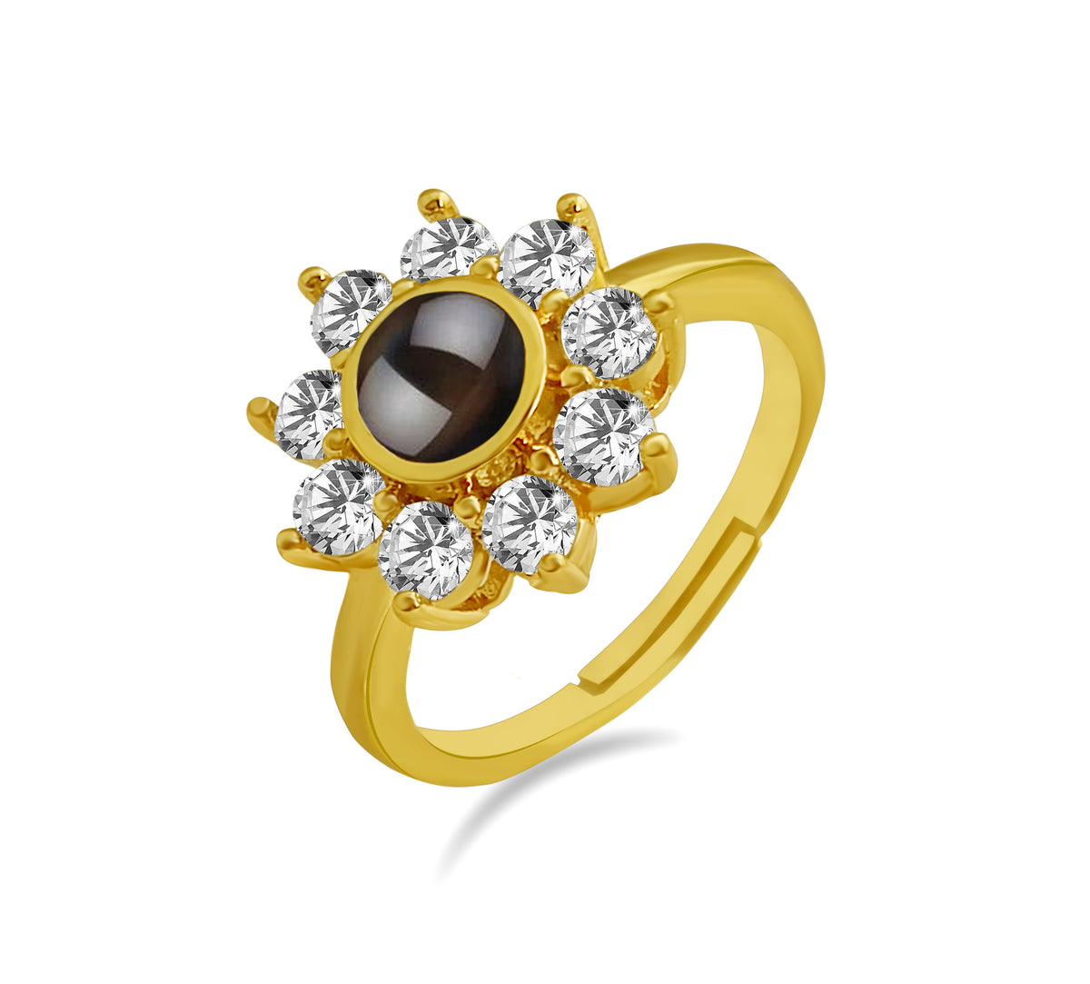 The99Jewel Gold Plated " 100 language I LOVE YOU" Stylish Adjustable Ring
