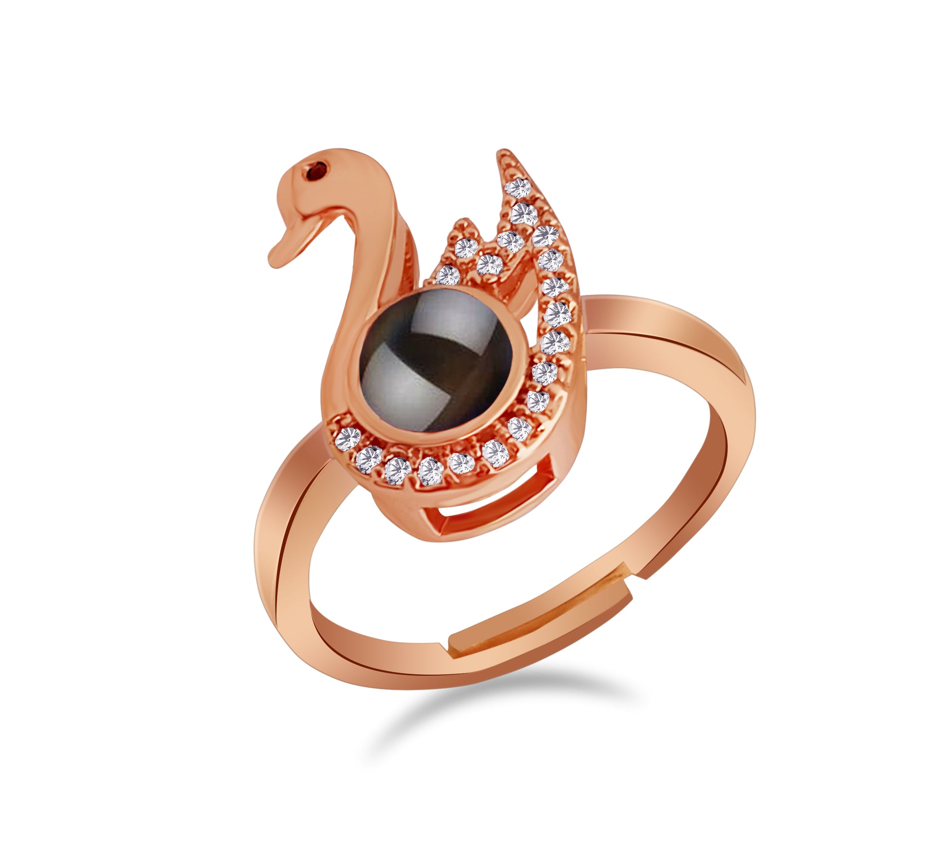 The99Jewel Silver Plated " 100 language I LOVE YOU" Stylish Adjustable Ring
