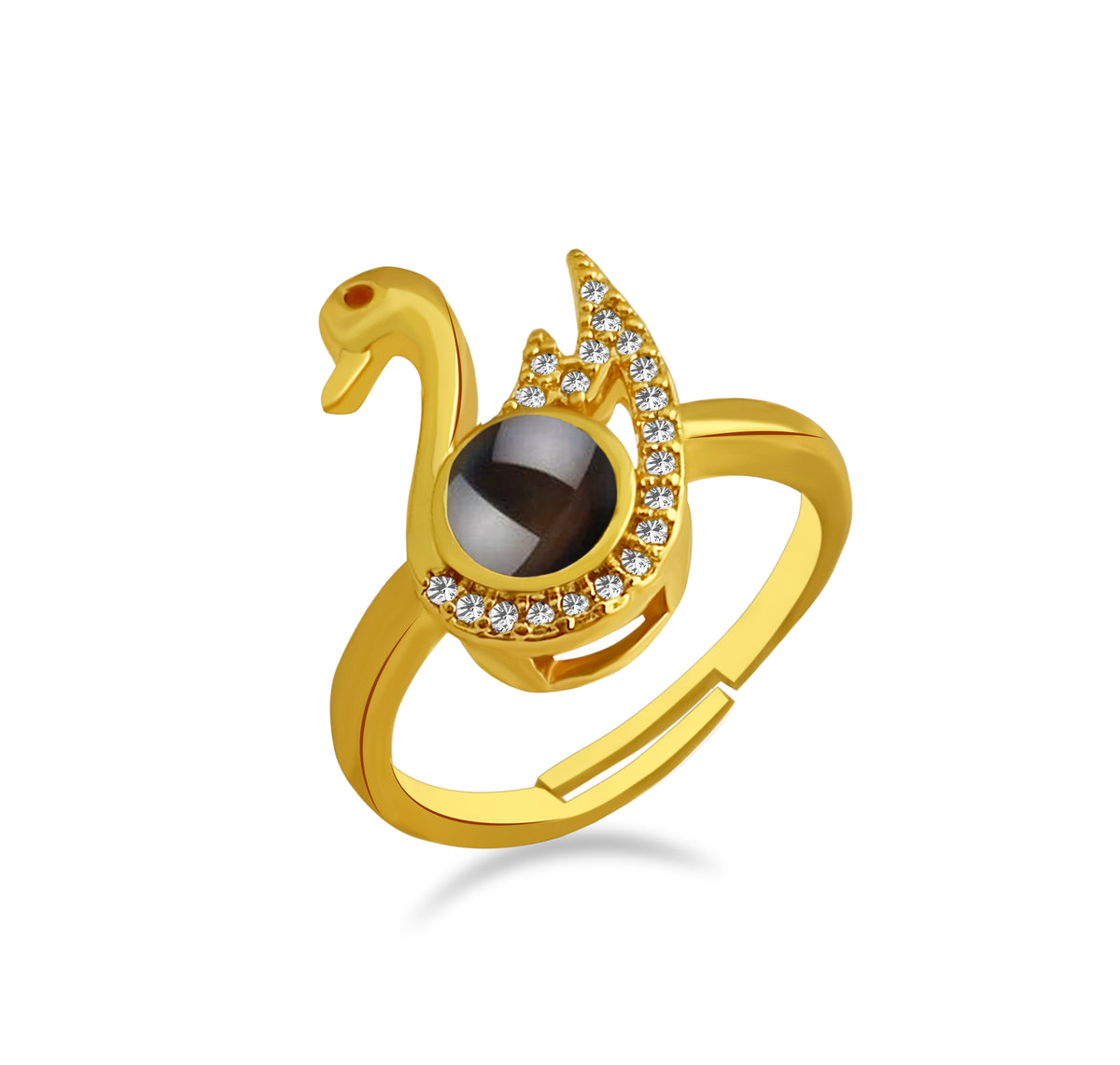 The99Jewel Gold Plated " 100 language I LOVE YOU" Stylish Adjustable Ring