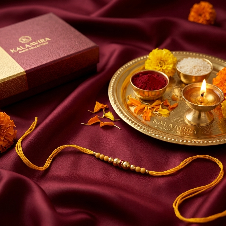 The99Jewel Handcrafted Rakhi for Brother | Premium Festive Rakhi Thread