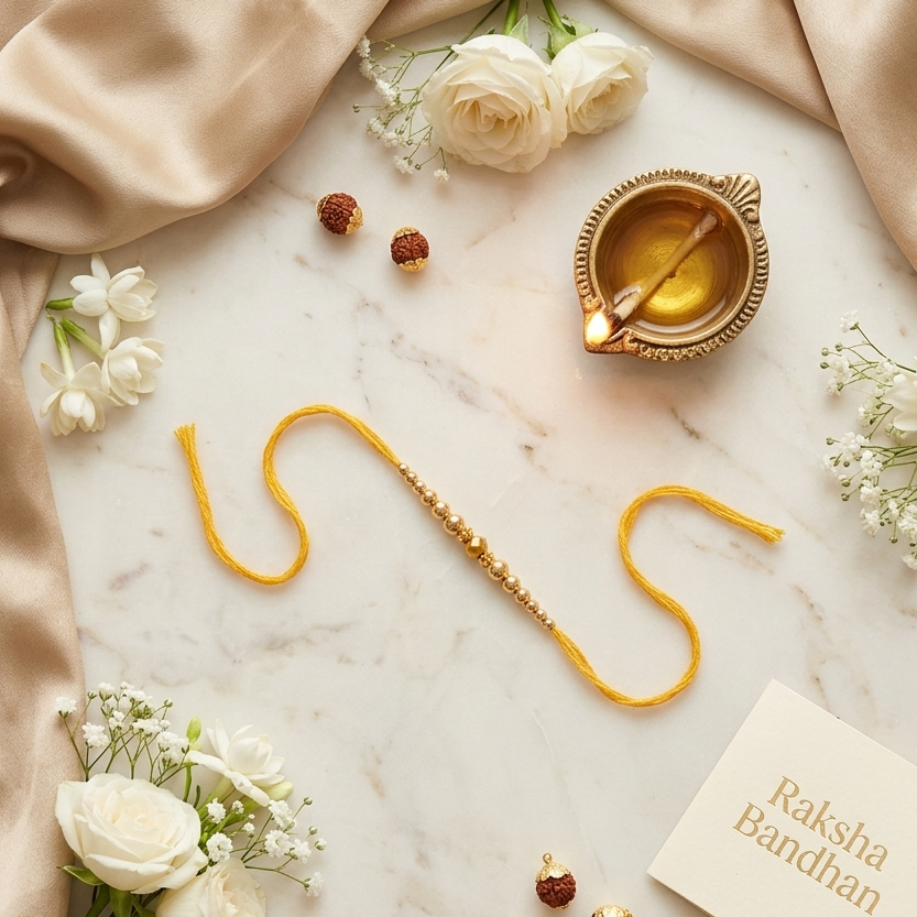 The99Jewel Handcrafted Rakhi for Brother | Premium Festive Rakhi Thread