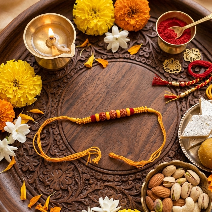 The99Jewel Handcrafted Rakhi for Brother | Premium Festive Rakhi Thread