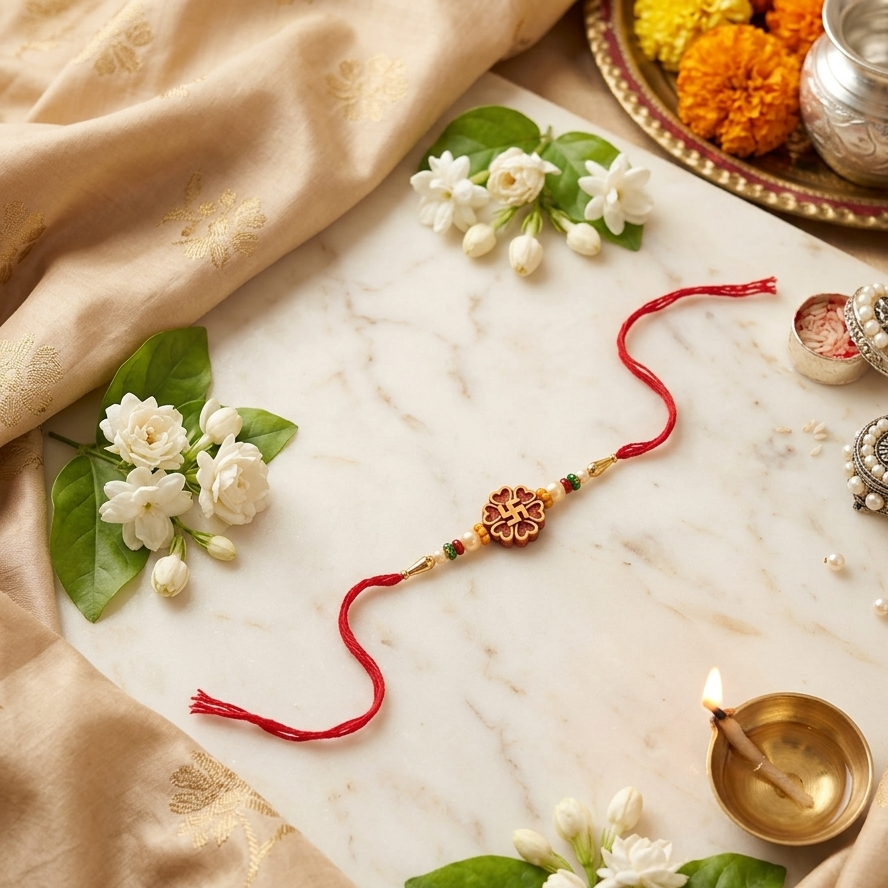 The99Jewel Handcrafted Rakhi for Brother | Premium Festive Rakhi Thread