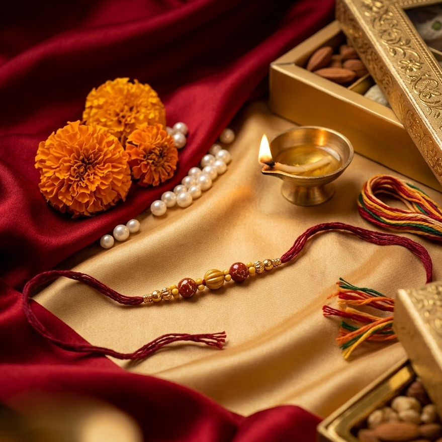 The99Jewel Handcrafted Rakhi for Brother | Premium Festive Rakhi Thread