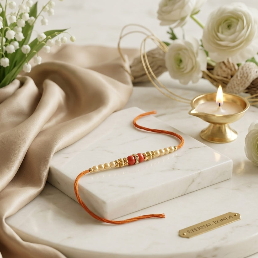 The99Jewel Handcrafted Rakhi for Brother | Premium Festive Rakhi Thread