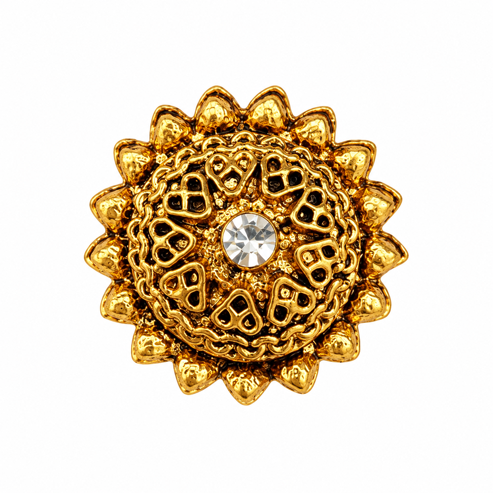 The99Jewel Elegant Gold Tone Traditional Adjustable Ring For Women And Girls