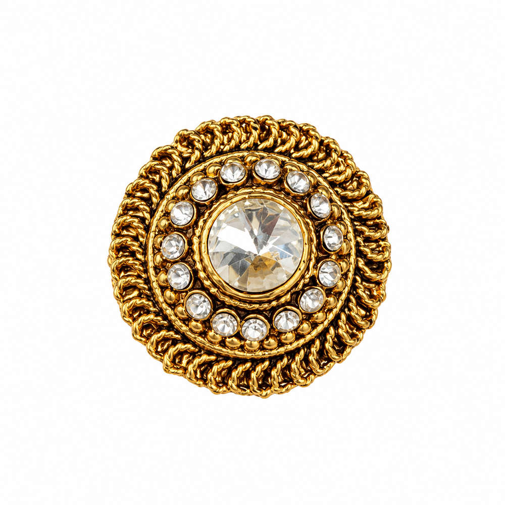 The99Jewel Elegant Gold Tone Traditional Adjustable Ring For Women And Girls