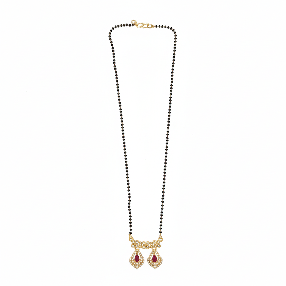 The99Jewel Lightweight  Brass AD Mangalsutra with Stone Work