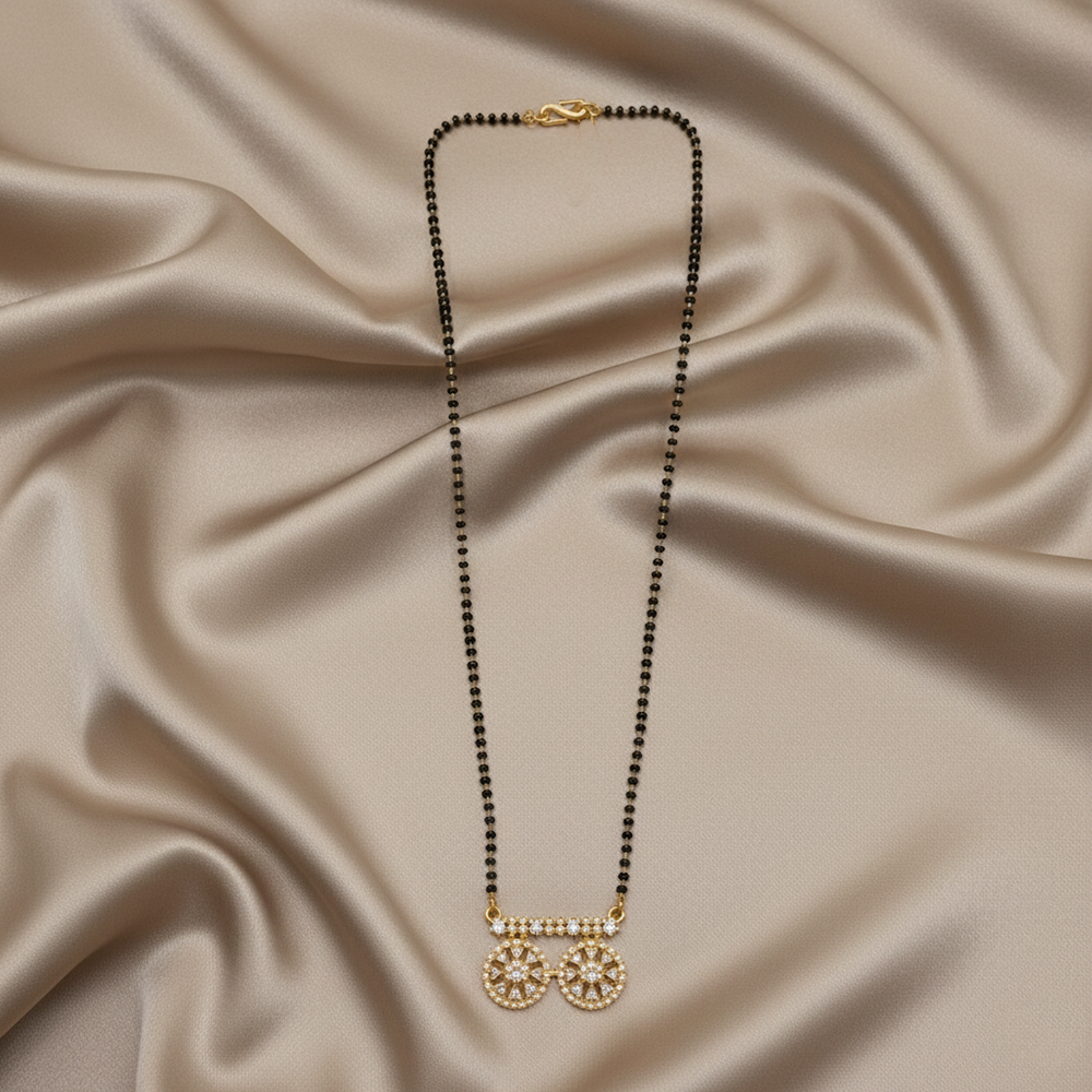 The99Jewel Lightweight Daily Wear Brass AD Mangalsutra with Stone Work