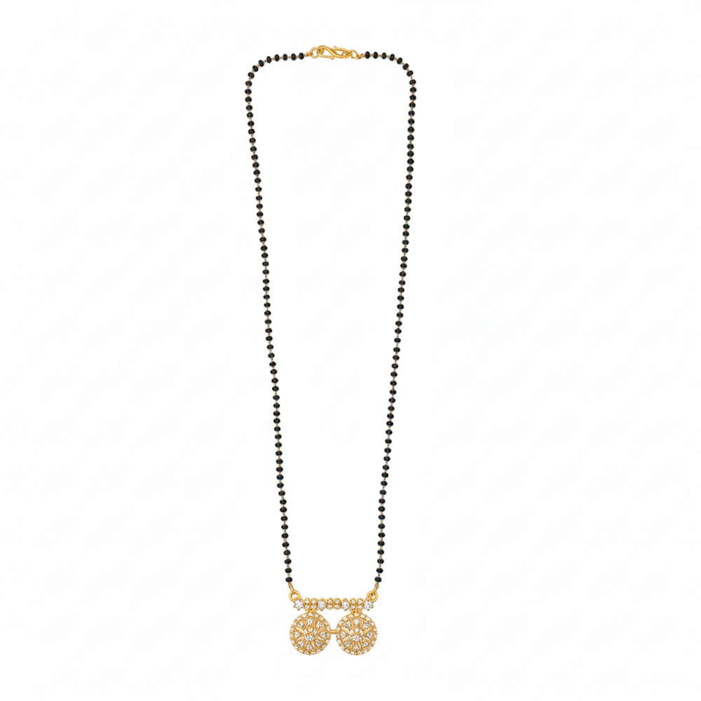 The99Jewel Lightweight Daily Wear Brass AD Mangalsutra with Stone Work