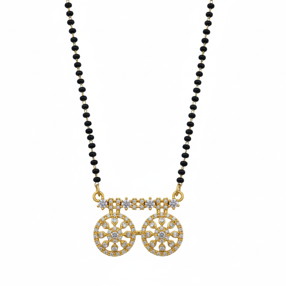 The99Jewel Lightweight Daily Wear Brass AD Mangalsutra with Stone Work