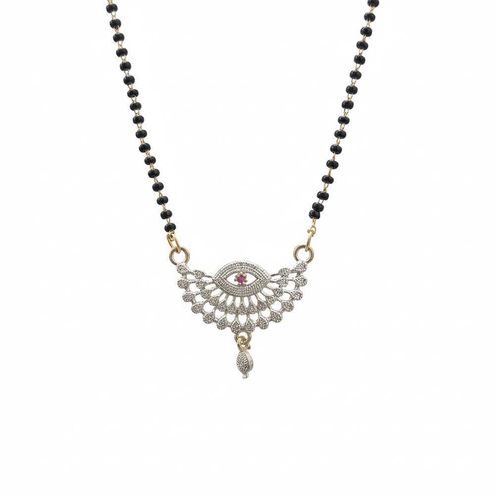 The99Jewel Classic Black Beads Mangalsutra