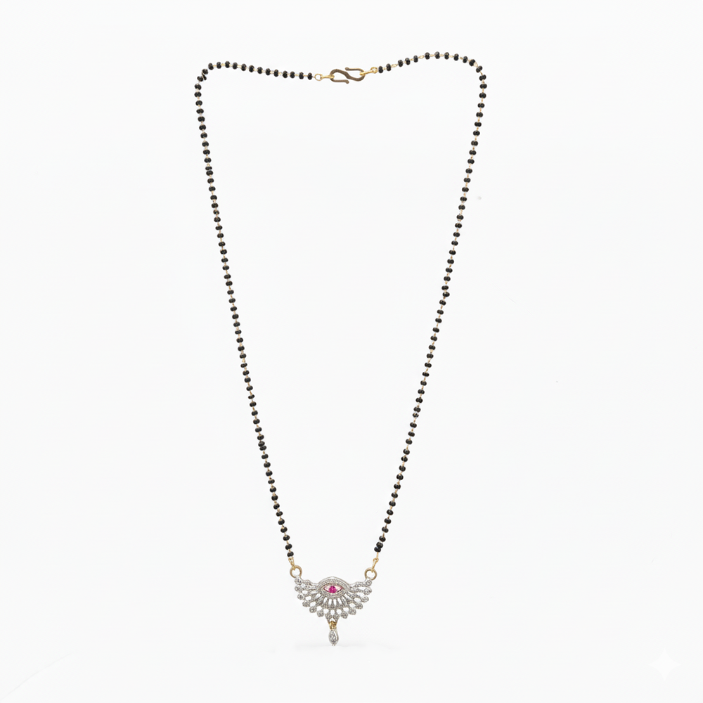 The99Jewel Classic Black Beads Mangalsutra