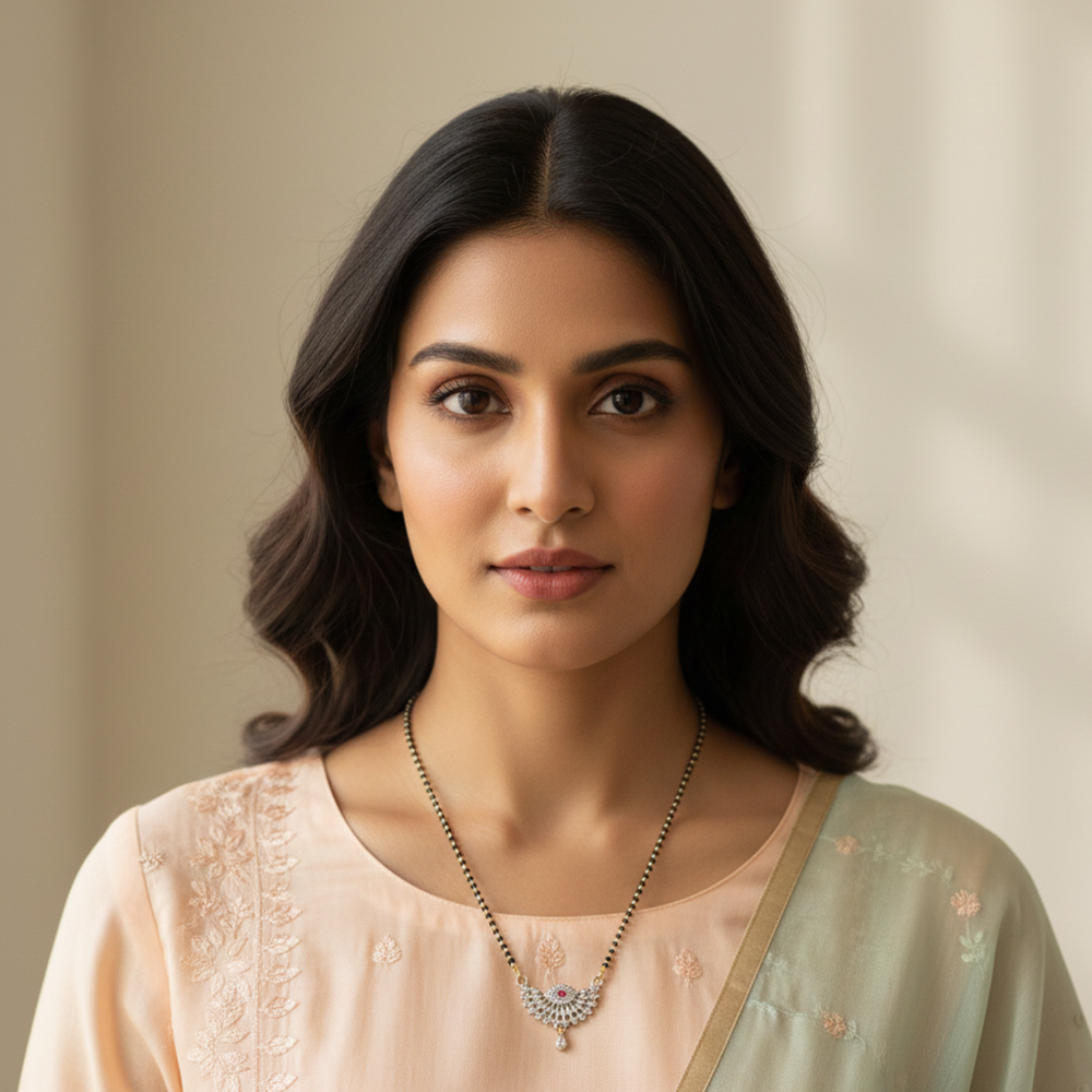 The99Jewel Classic Black Beads Mangalsutra